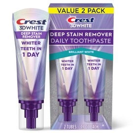 Crest 3DWhite Brilliance Deep Stain Remover Brilliant White Toothpaste - 3.1oz/2pk