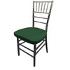 LA Linen Pack-4 Spandex Chiavari Chair Cushion Cover, Hunter Green