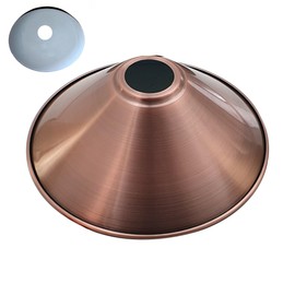 Retro Vintage Lampshade Metal Cone Lampshade Easy Installation Industrial Lampshade 4cm E27 Hanging Hole for Kitchen Living Room Bar Hallway (Copper)