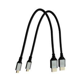 Seadream 4K Micro HDMI to HDMI Cable 1FT 2Pack High-Speed Full HDMI to Micro HDMI Braided Cord Support 3D 4K/60Hz 1080p