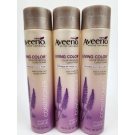 Aveeno Active Naturals Living Color Conditioner for Medium-Thick Hair 3 Pack