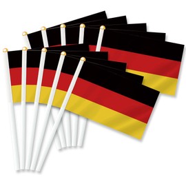 25PCS Germany Handheld Small Flag, German Hand held Mini Decor Decoration Banner