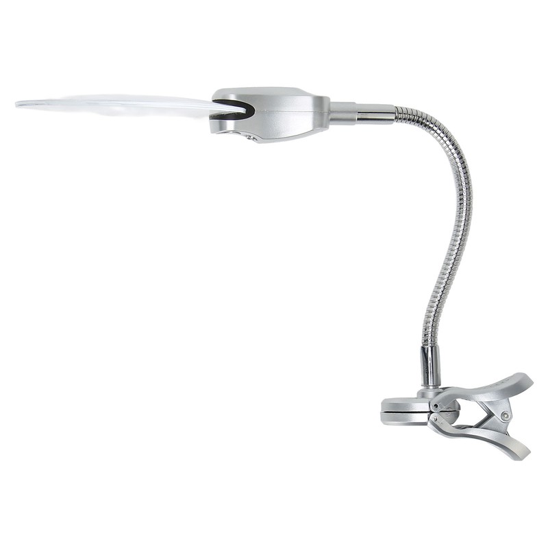Magnifying Glass Clamp LED Light Gooseneck Desk Lamp Clamp for