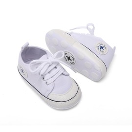 BEIDI Baby Girl Boy Shoes 0-18 Months,Infant Unique Essentials Gifts,Unisex Newborn Doll Slip-on Soft Sole High-top Frist Walking Sneakers (03White,6-12 Months)