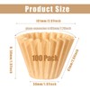 Velloray 100 Count Unbleached Coffee Filters, 4-5 Cup Natural Basket