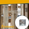 (2 Pack) 4-Inch Square Metal Box with Side Mounting Bracket,