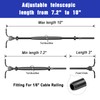 Mayset Black Adjustable Stainless Steel 1/8 inch Cable Railing Kit,