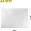 12Pcs A4 Clear Plastic Envelopes Transparent Poly Envelopes Clear Document