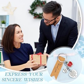 BOBOZHONG Key Fob Teacher Gift, 3 Pieces Key Fob for Teacher, Graduation Gifts, Thank You Gifts, Keyring for Teacher Key Ring A