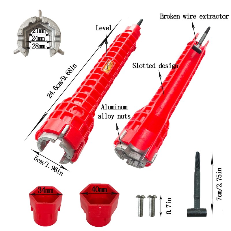 8 in 1 Multi-functional Sink Wrench - Plumbing Tool for