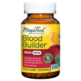 Megafood, Mutlivitamin Mini Blood Builder Organic, 72 Count