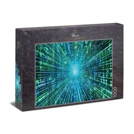 Ulmer Puzzleschmiede - 1000 Piece Puzzle Online - Code Illustration with 3D Background as Impossible Puzzle - Classic 1000 Piece Puzzle with the Motif Title Online - Puzzle Made in Germany