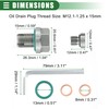 QUARKZMAN Oil Drain Plug Set Oversize Piggyback Oil Pan Self-Tapping