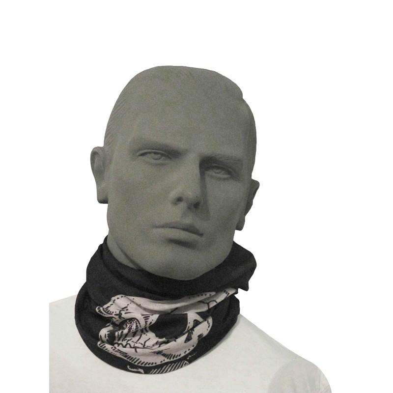 Headloop Microfibre Multifunctional Scarf SKULL AND CROSSBONES Snood Neck Headscarf
