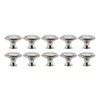 Purewing 10 Pack Cabinet Hardware Round Knobs Silver Kitchen Mushroom