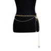 Metal Big Heart Pendant Waist Chain Belt,Long Waist Chain Belt