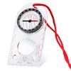 Mebamce Multifunctional Waterproof Navigation Compass Map Ruler Magnifier for Explorer Hiking Map Reading and Navigation with Adjustable Lanyard
