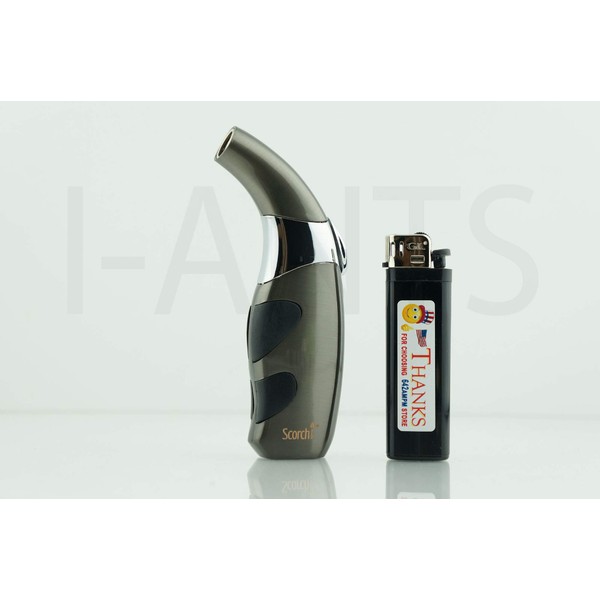 2 Items Scorch Metal 45 Degree Refillable Adjustable Flame Jet Torch Lighter And The Patriot Lighter