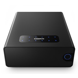 EAMIRUO Single Handgun Safe Unlock with Fingerprint/Keypad/Key/Application, 0.5s Quick Access Biometric Pistol Safe for Handgun, Small Drawer Gun Safe for Nightstand Bedside