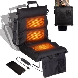 HOTHUGZ Heated Stadium Seats for Bleachers with Back Support and Cushion, 3-Temperature Control & Timer Heating Bleacher Chairs, Comfort Stadium Chair Portable Bleacher Seat for Sports Events Outdoor