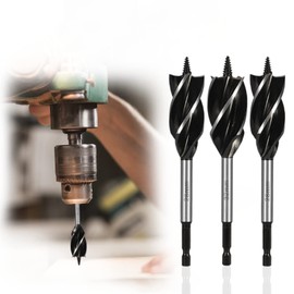 BIGP Wood Drill Bit Extension Drill Bit Auger Drill Carbon Steel Quick Cut Woodworking Drill Bit Set 10 mm 12 mm 14 mm 16 mm 18 mm 20 mm 22 mm 25 mm