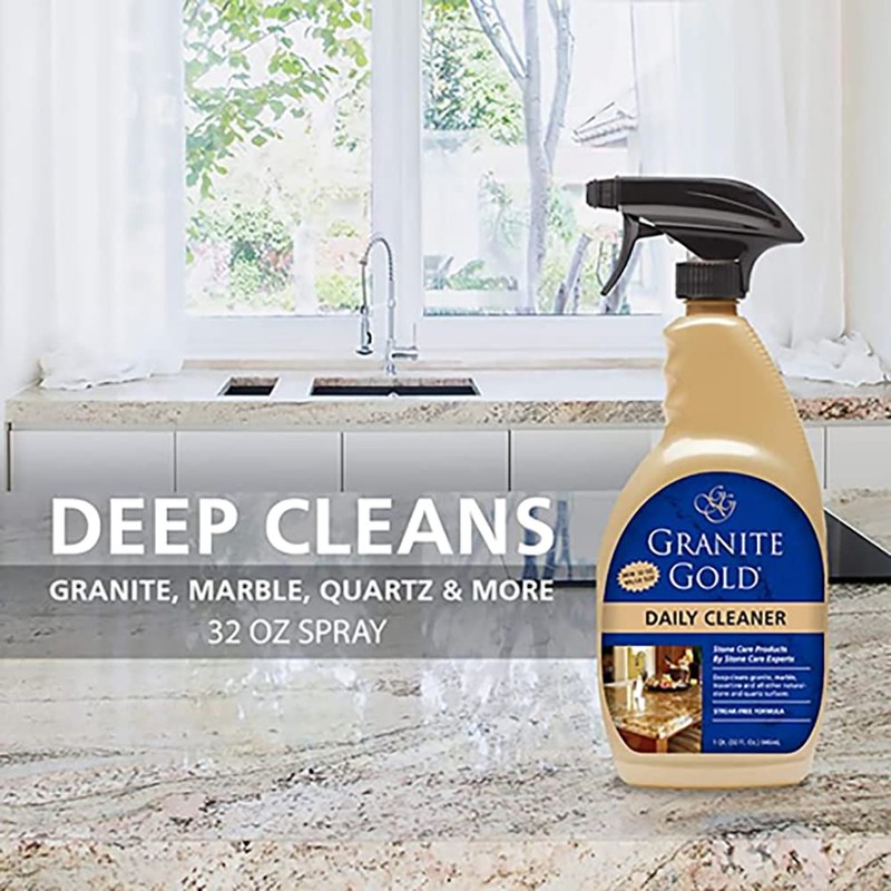 Granite Gold Daily Cleaner Spray Streak-Free Cleaning for Granite, Marble,