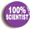 Ozorath 100% SCIENTIST SCIENCE BADGE BUTTON PIN IN PURPLE (Size