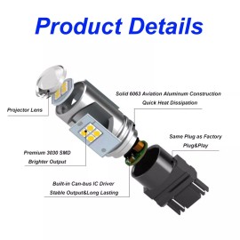 D15 Lighting 2x White 3157 LED DRL Daytime Running Light Bulbs for 2000-2014 Tahoe Suburban