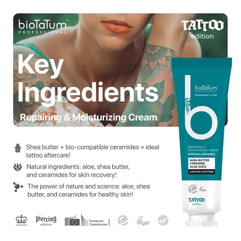 bioTaTum Tattoo After Care Cream 20ml. - Tattoo Moisturiser -