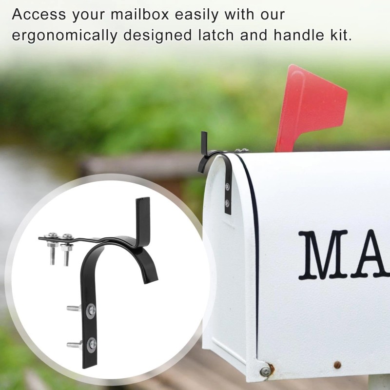 Unbranded Mailbox Latch and Handle Kit, Iron Latch Replacement Set
