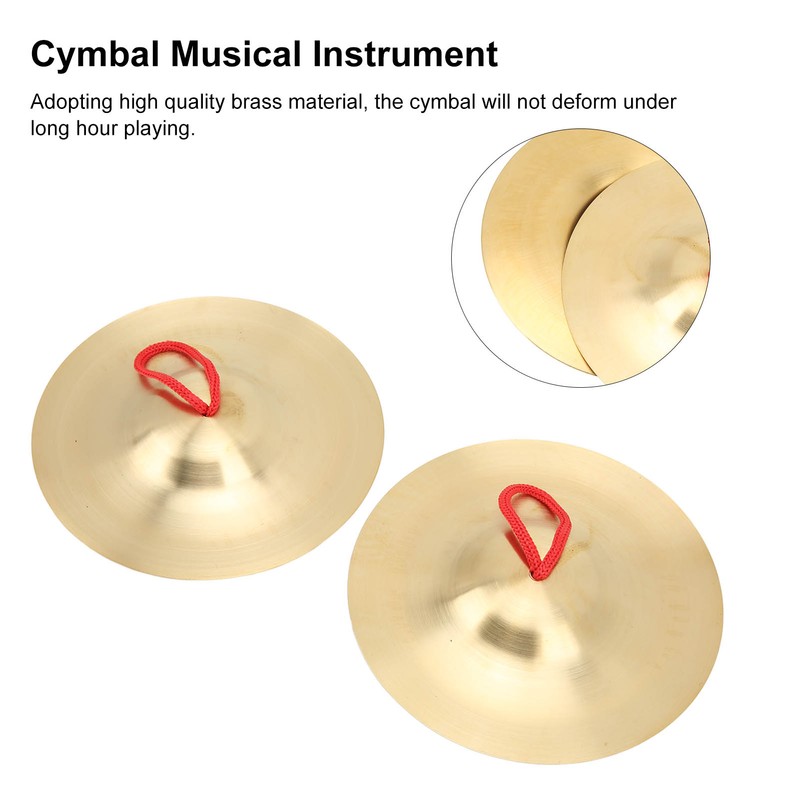 Crash Cymbal Brass Percussion Instrument Pair Teaching Tool Toy for