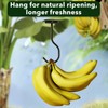 2-Pack Self Adhesive Banana Hook, Metal Banana Hanger Hook,Under Cabinet