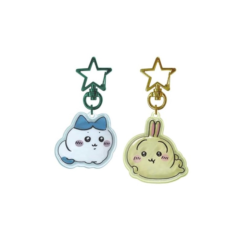 K Company CKW-PP-HU Chiiwa, Puffy Pair Keychains, Bee x Rabbit,