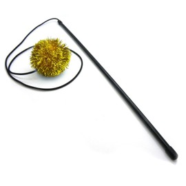 Tuff Kitty Puff Sparkle Ball Cat Wand (Gold)