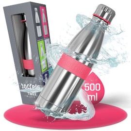 boddels TWEE Drinking Bottle 500 ml / 800 ml – Our Insulated Bottle For Any Occasion, red, 500 ml