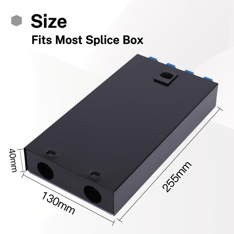 GESD Duplex Fiber Enclosure with 24 Port LC-OS1 Box, LC-OS1