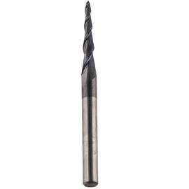 Fudeshe Tapered Ball Nose Spiral Router Bit,Tapered Ball Nose Carving End Mill,Solid Carbide Spiral for Wood Carving Engraving