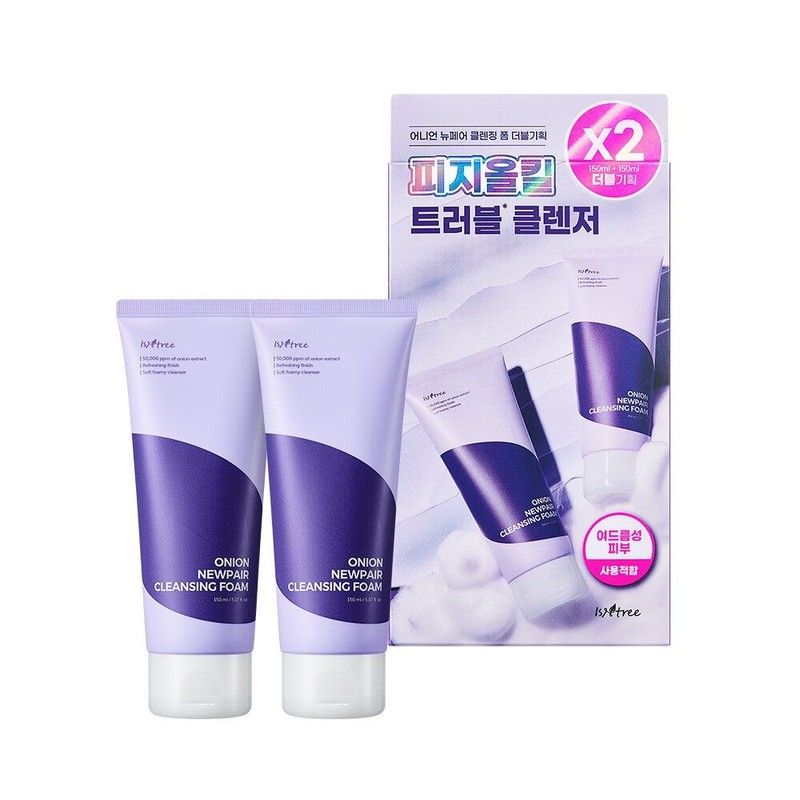 Isntree Onion New Fair Cleansing Foam 150ml 2 packs 3492993