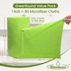 Greenfound Microfiber Cleaning Cloth Roll -80 Pack,Tear Away Microfiber Towels