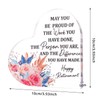 Retirement Gifts for Women, Acrylic Heart-shaped Retirement Plaque Keepsake and