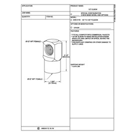 Fisher 2400-2103 1/2" Elbow