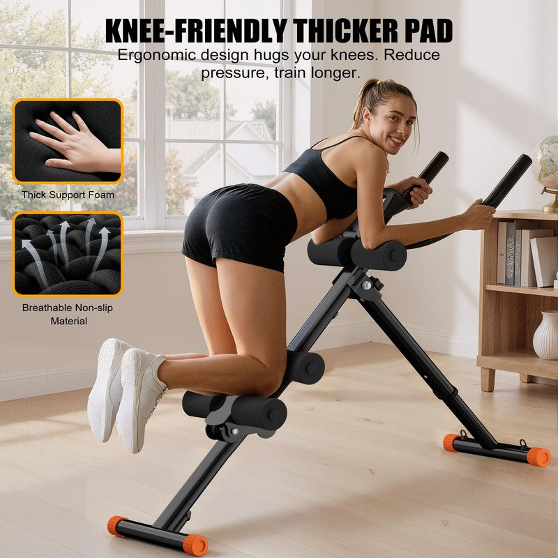 PAPIBLU Ab Machine Ab Trainer - Foldable Abdominal Trainer for
