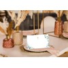 Gihyan Baptism Table Place Card, Gold Foil Greenery Tent Style