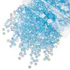 qiipii 2700PCS 4mm Transparent Light Blue AB Resin Rhinestones Blue