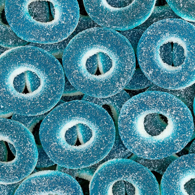 Kervan Candy Bebeto Blue Raspberry Rings - Fruity, Soft, Sweet