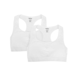 MeMoi 2 Pack Racerback Sports Training Bra White S-10