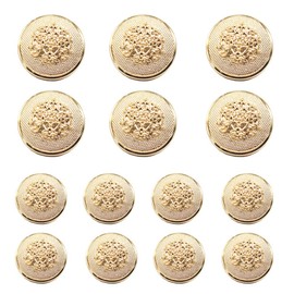 YaHoGa 14pcs Gold Blazer Buttons for Men's Suits Blazers Sport Coats 20mm 15mm Metal Shank Suit Buttons Set for Sewing Coats Suits Blazers (MB20080)