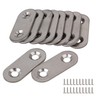 RDEXP 10pcs Stainless Steel Flat Corner Brace Brackets Mending Plates