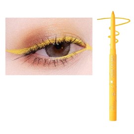 Waterproof Eyeliner Pencil | Twistable Soft & Smudge-Proof Makeup Pen | Long-Lasting Creamy Eye Liner for Waterline & Eye Definition | Metallic & Matte Shades for Women - Yellow