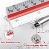 Biaungdo Architectural Scale Ruler, 12 Inch Solid Aluminum Triangular Drafting